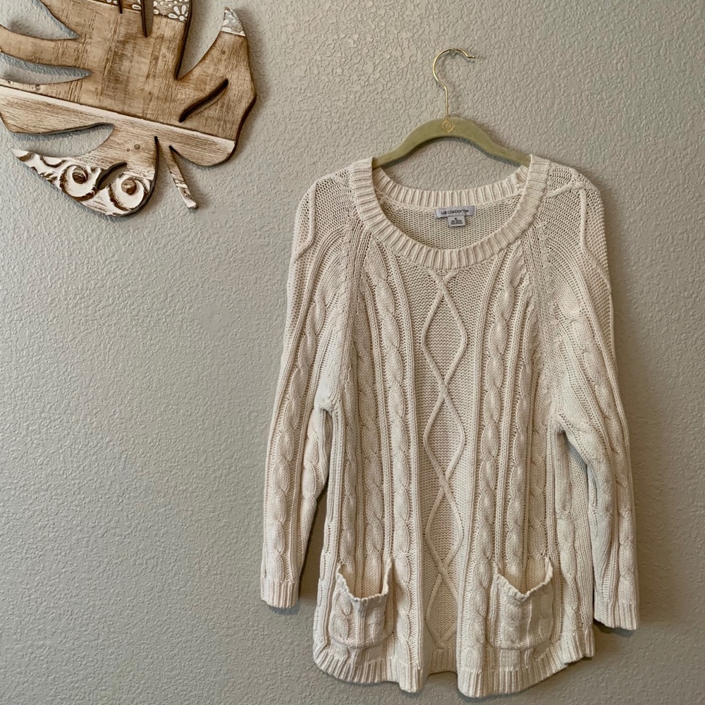 White Sweater with Pockets